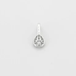 Pendentif or blanc 18 carats diamants