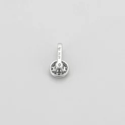 Pendentif or blanc 18 carats diamants