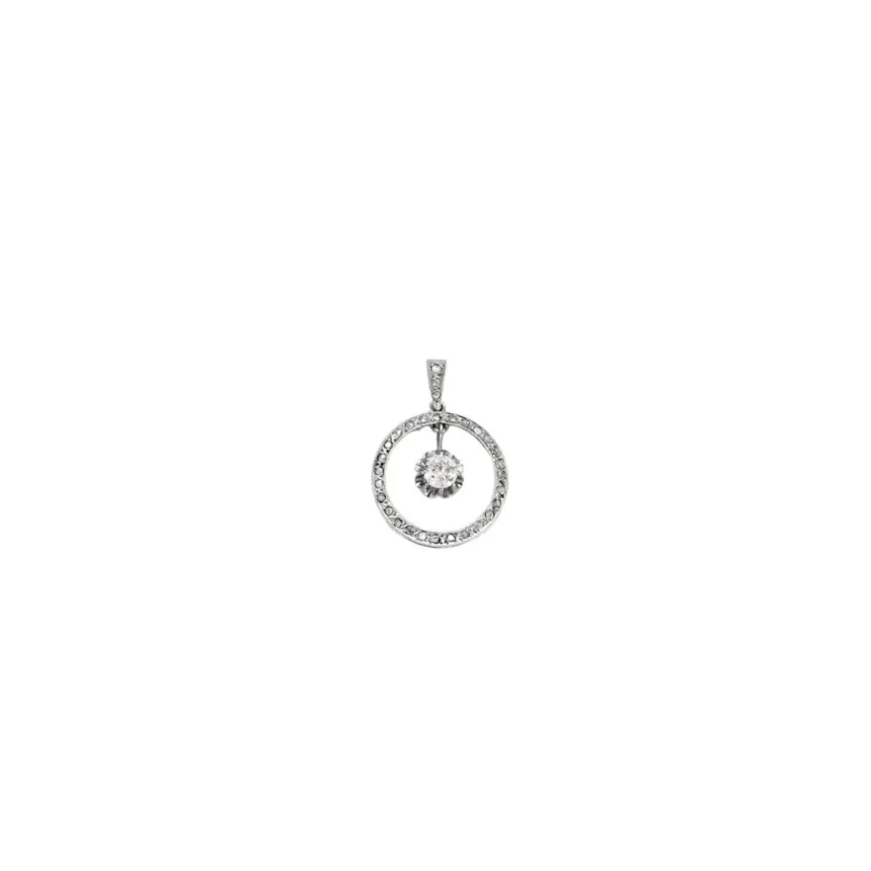Pendentif Or Blanc & Diamants
