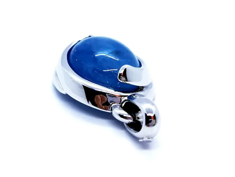 Pendentif Or blanc Agate