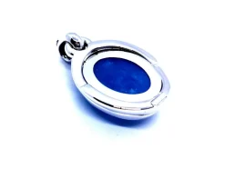 Pendentif Or blanc Agate