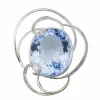 Pendentif Or blanc Aigue Marine