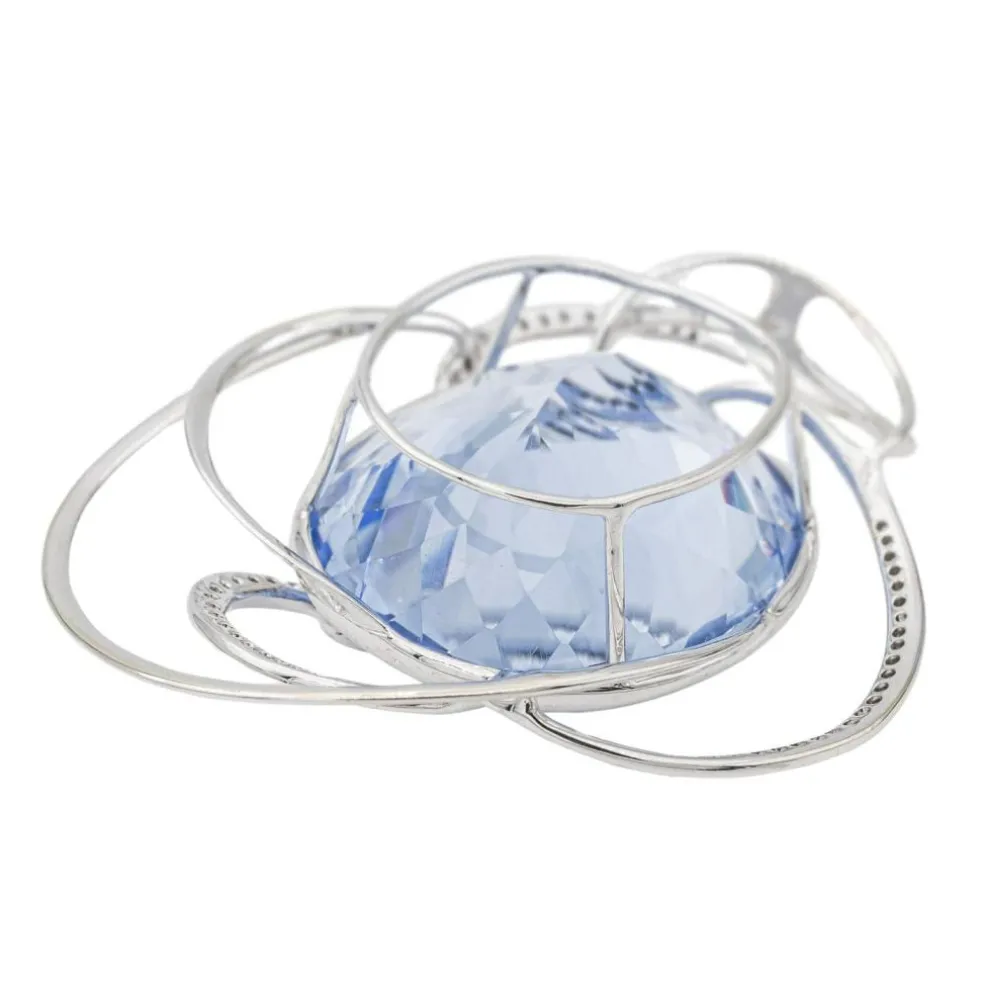Pendentif Or blanc Aigue Marine