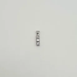 Pendentif or blanc aigues marines