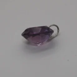 Pendentif or blanc améthyste 9.6 ct