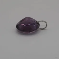 Pendentif or blanc améthyste 9.6 ct