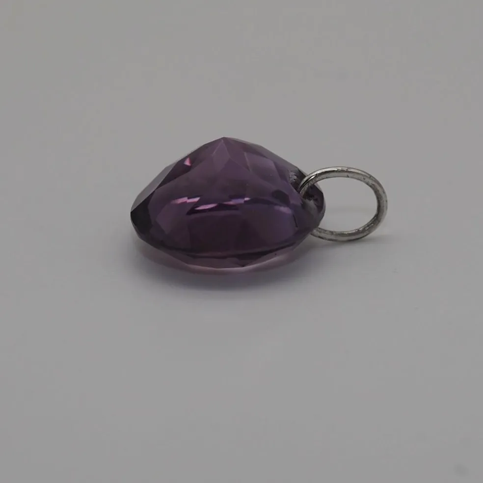 Pendentif or blanc améthyste 9.6 ct