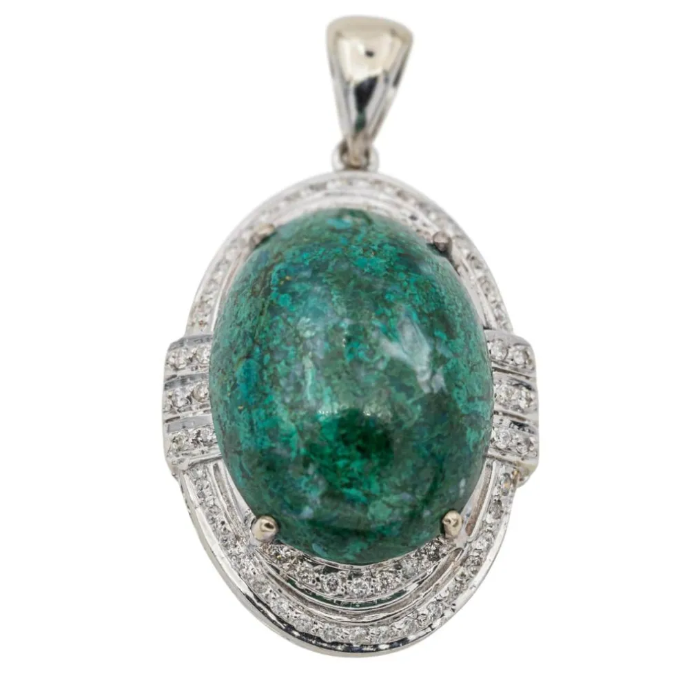 Pendentif Or blanc Chrysocolle