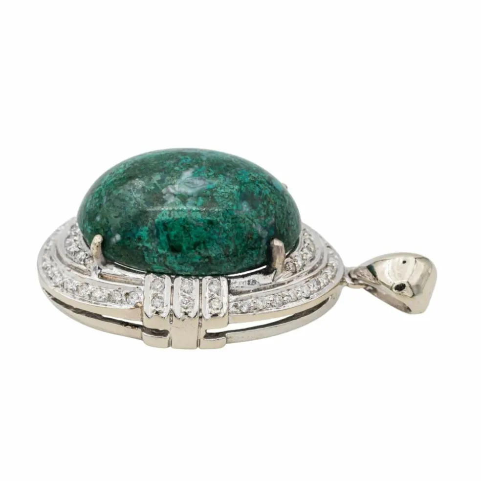 Pendentif Or blanc Chrysocolle