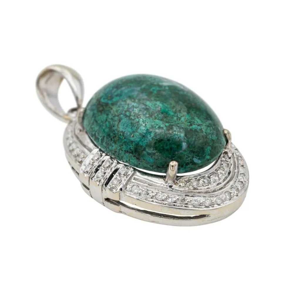 Pendentif Or blanc Chrysocolle