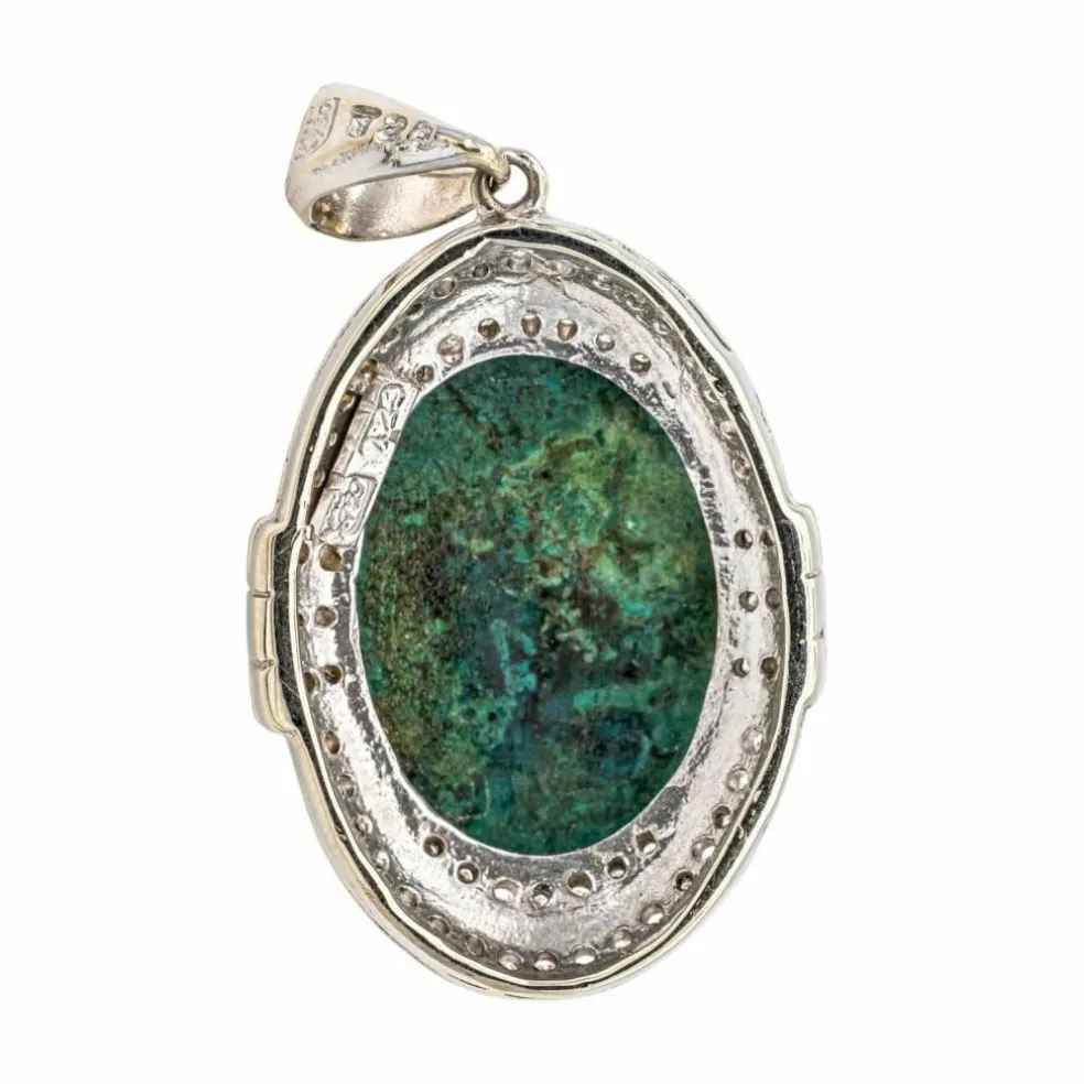 Pendentif Or blanc Chrysocolle