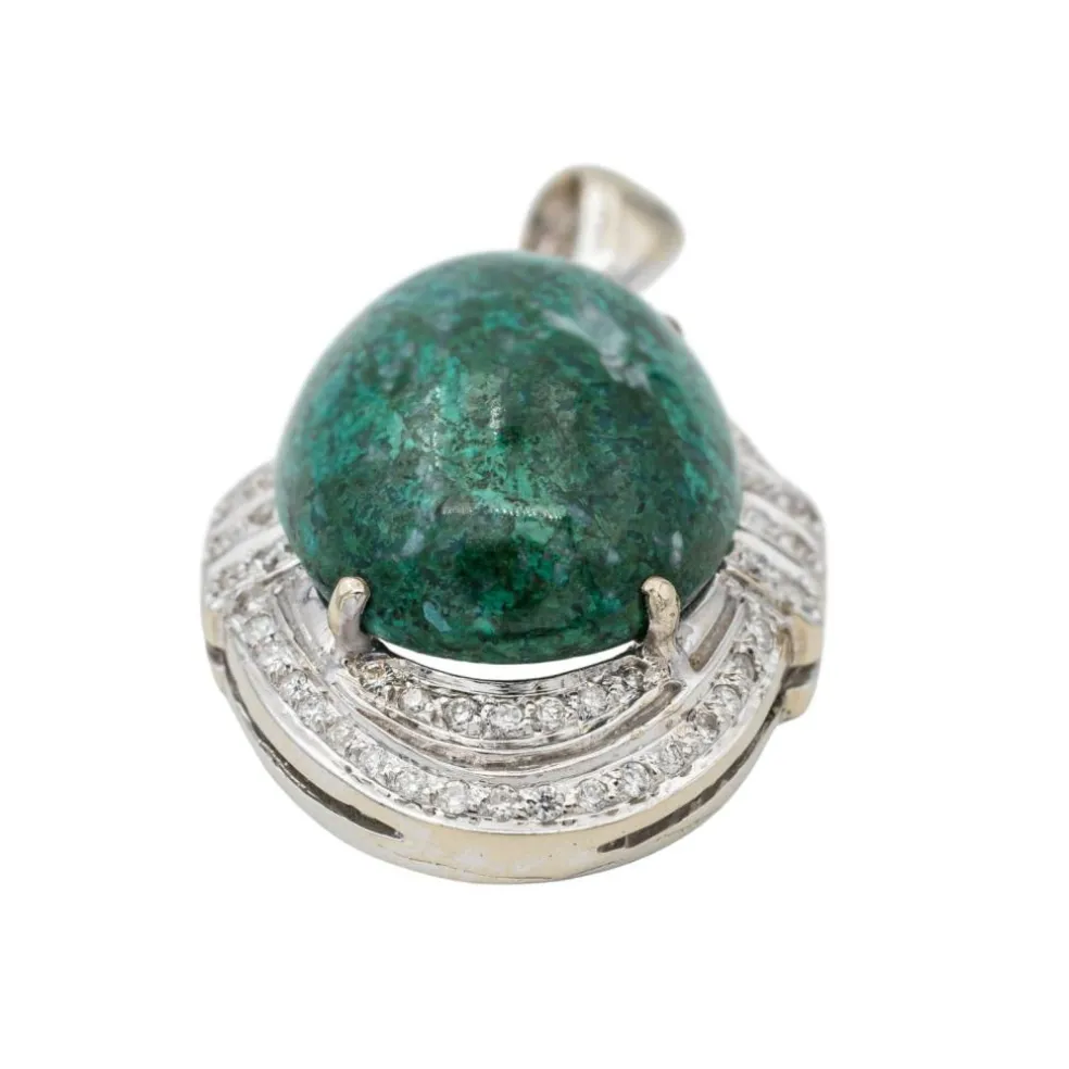Pendentif Or blanc Chrysocolle