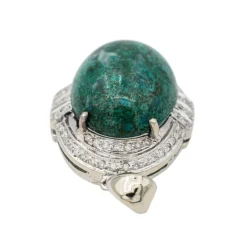 Pendentif Or blanc Chrysocolle