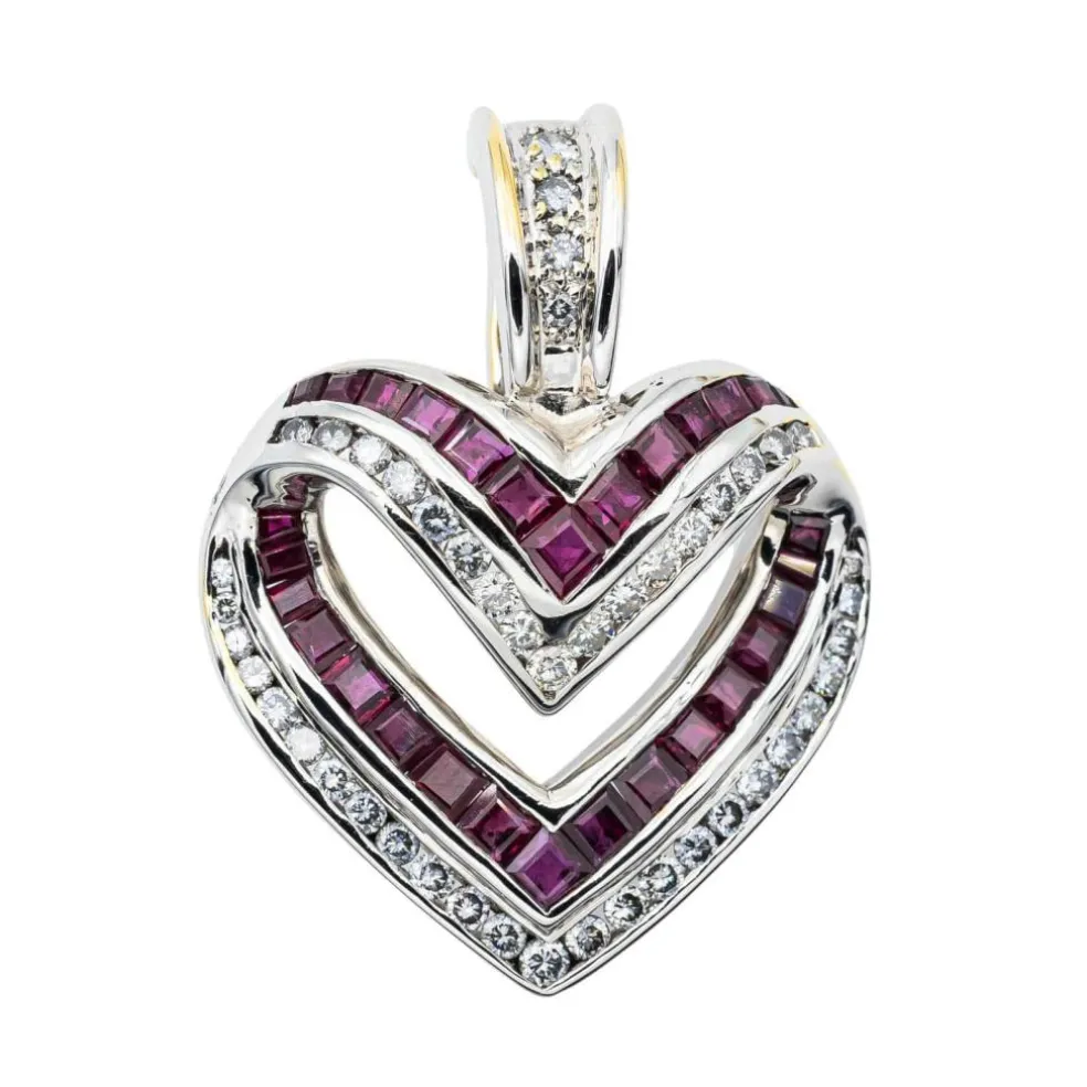 Pendentif Or blanc Diamant