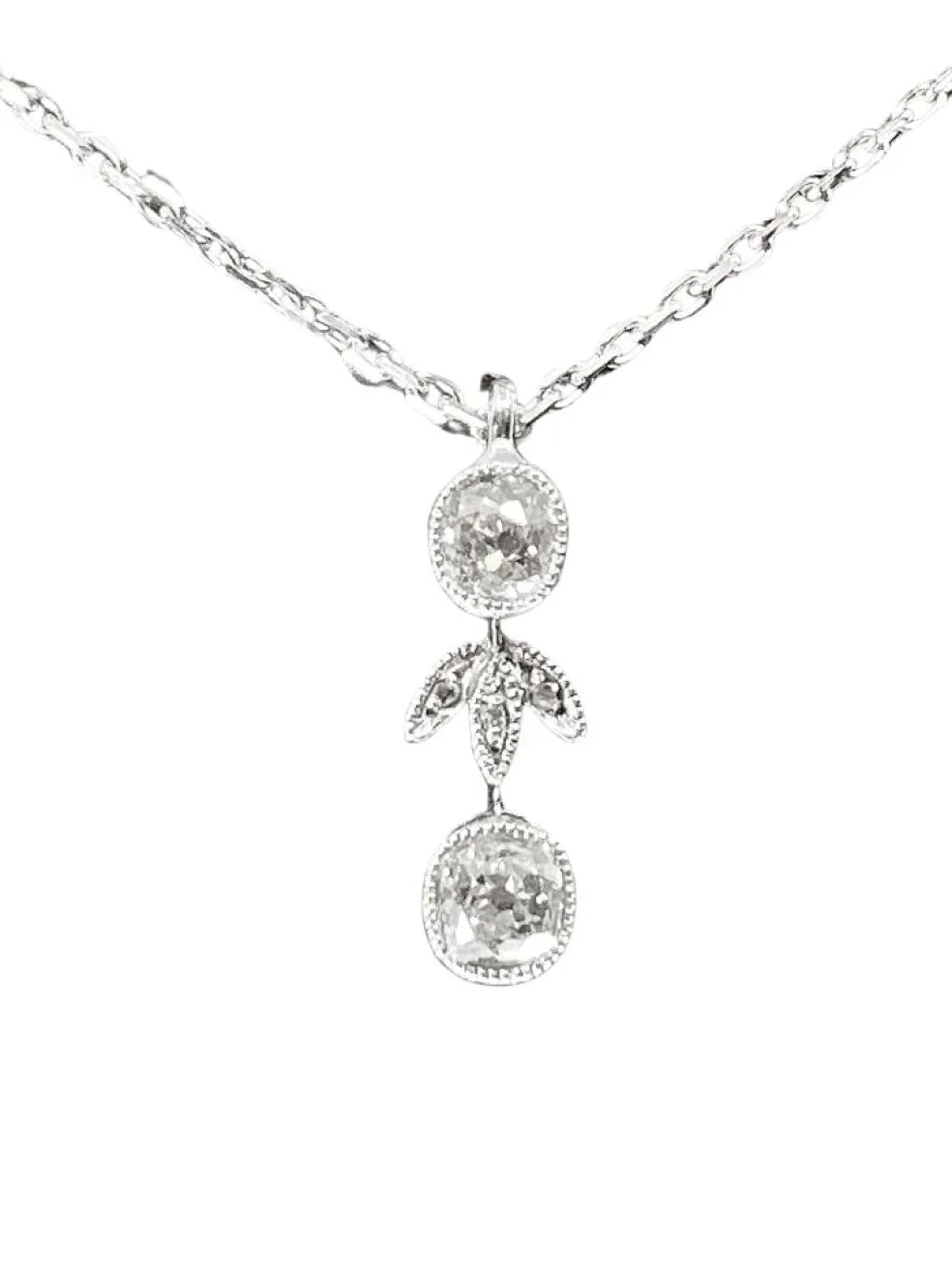 Pendentif Or blanc Diamants