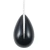 Pendentif or blanc, diamants et agate