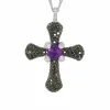 Pendentif Or blanc Diamants Blanc et Noir
