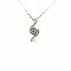 Pendentif Or Blanc Diamants
