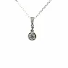 Pendentif Or Blanc Diamant