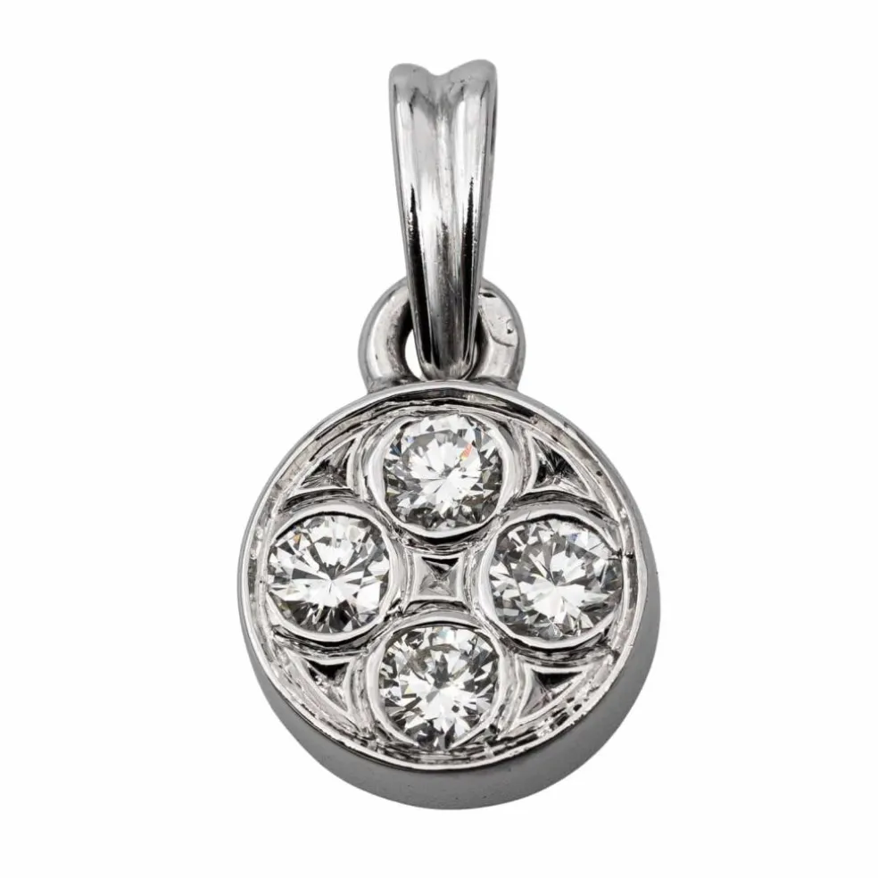 Pendentif Or blanc Diamant