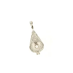 Pendentif Or Blanc Diamants