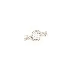 Pendentif or blanc diamants