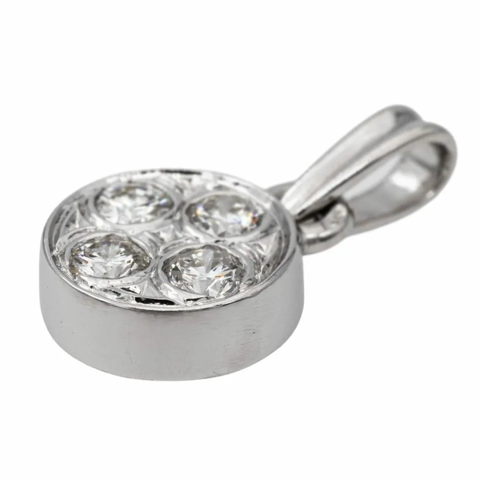 Pendentif Or blanc Diamant