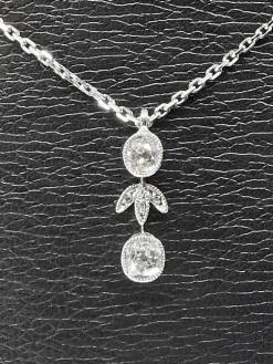 Pendentif Or blanc Diamants