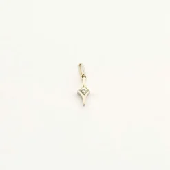 Pendentif or blanc diamant