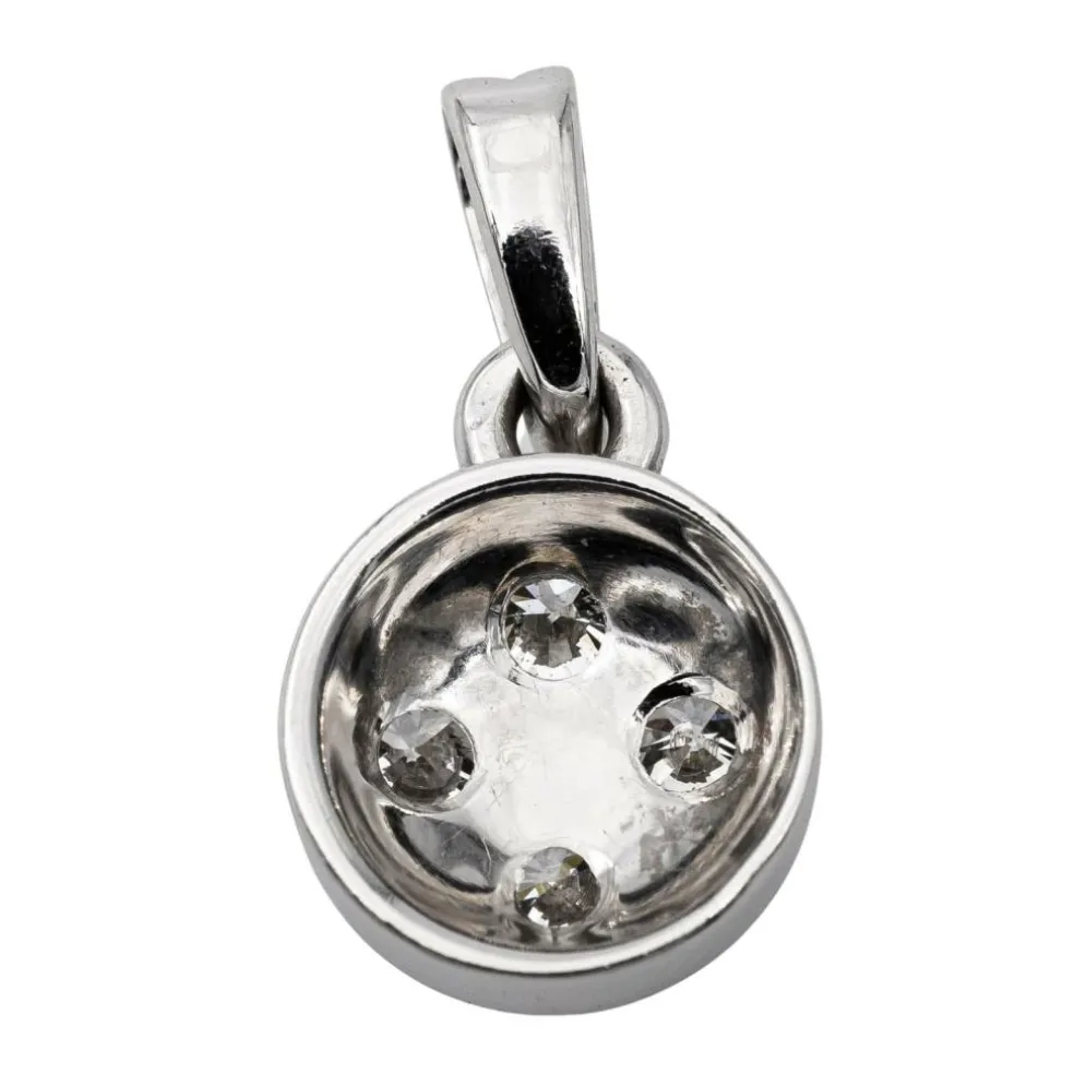 Pendentif Or blanc Diamant