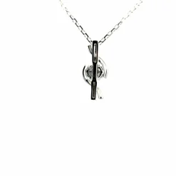 Pendentif Or Blanc Diamants