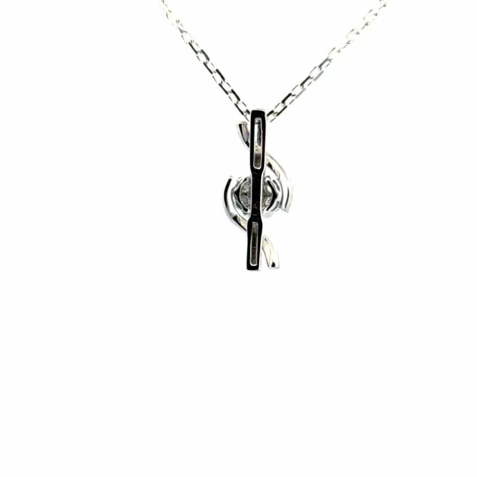 Pendentif Or Blanc Diamants