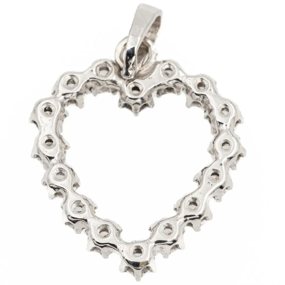Pendentif Or Blanc Diamant