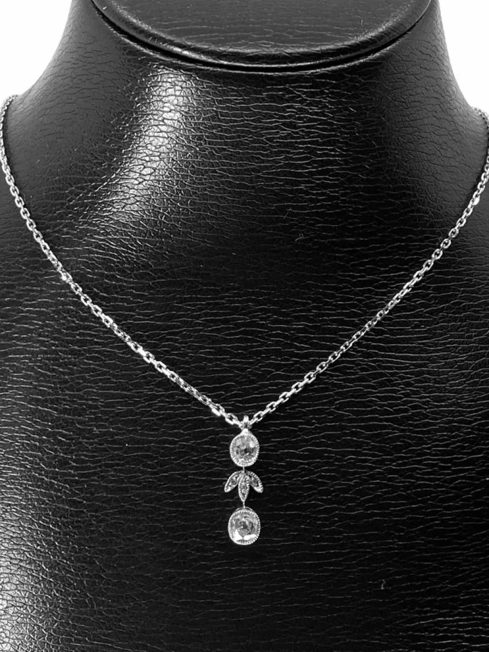 Pendentif Or blanc Diamants