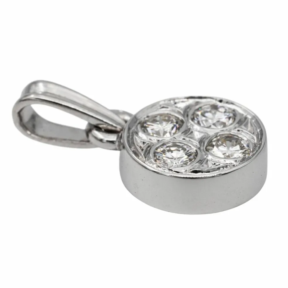 Pendentif Or blanc Diamant