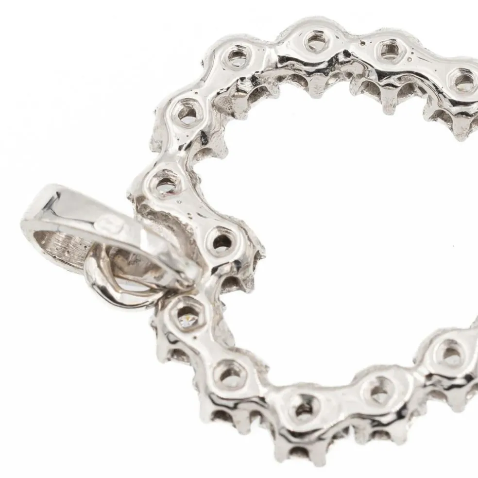 Pendentif Or Blanc Diamant