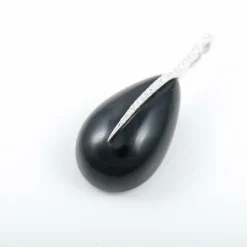 Pendentif or blanc, diamants et agate
