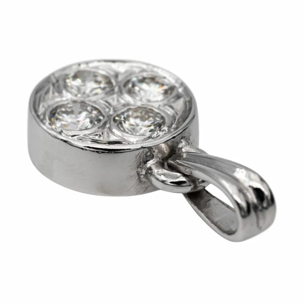 Pendentif Or blanc Diamant