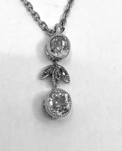 Pendentif Or blanc Diamants