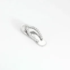 Pendentif or blanc et diamants