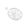 Pendentif or blanc et diamants