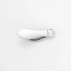 Pendentif or blanc et diamants