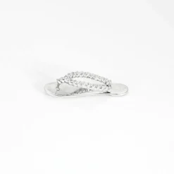Pendentif or blanc et diamants