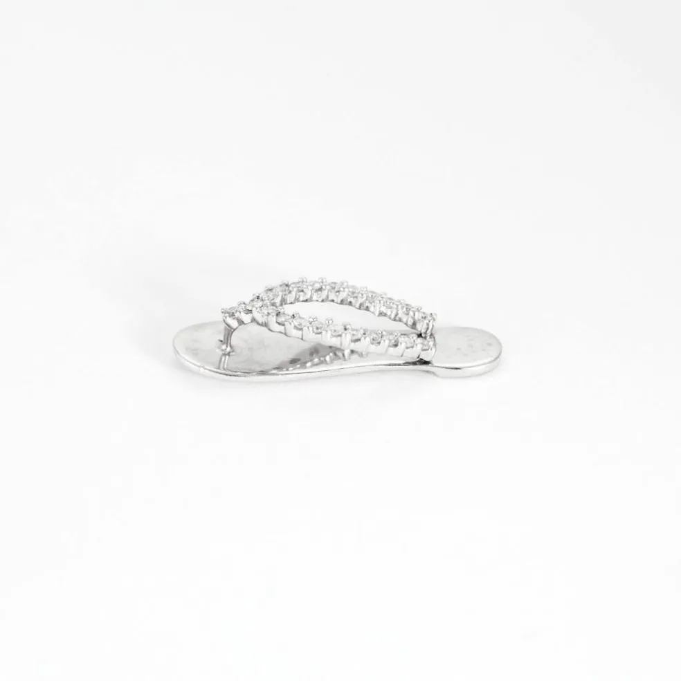 Pendentif or blanc et diamants