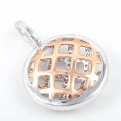 Pendentif or blanc et jaune Diamants