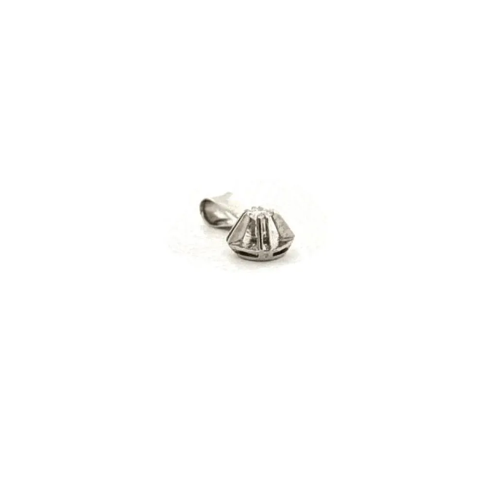 Pendentif Or Blanc 18k & Diamant