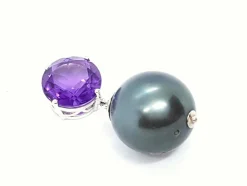 Pendentif Or blanc Perle