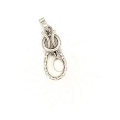 Pendentif or blanc perle