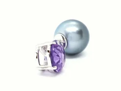 Pendentif Or blanc Perle