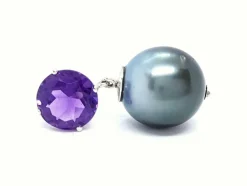 Pendentif Or blanc Perle